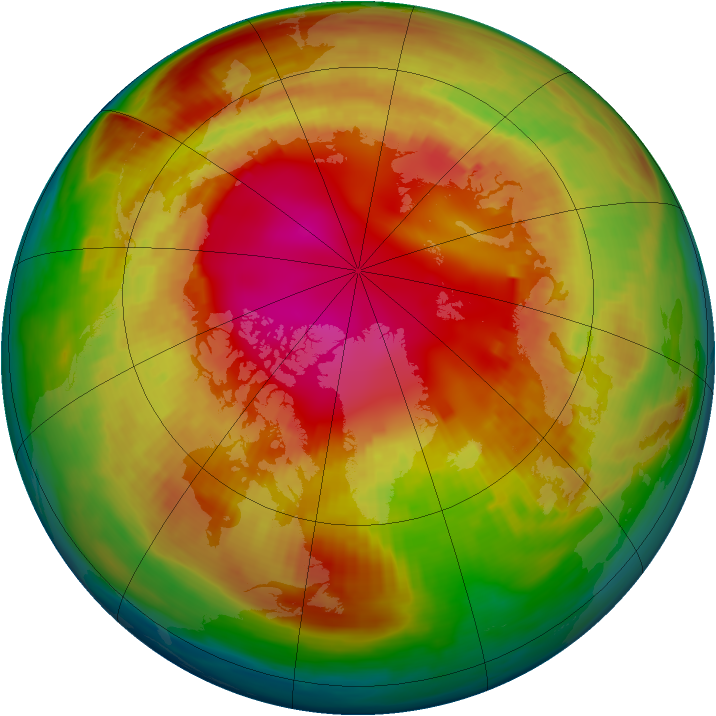 Arctic ozone map for 17 February 1987